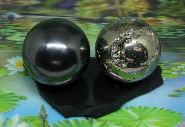 * Shungite & Pyriet harmoniser bol set 70 mm