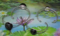 * Cabochon 20-25 mm in RVS armband