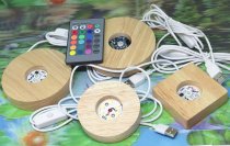 * Houten USB kleur/wit onderzetters
