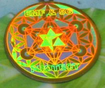 EMF & 5G verguld hologram 35 mm