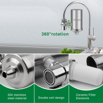 * RVS aanbouw keramisch filter met edel shungiet