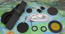 * 30 en 50 mm shungiet schijf bedraad transducers set