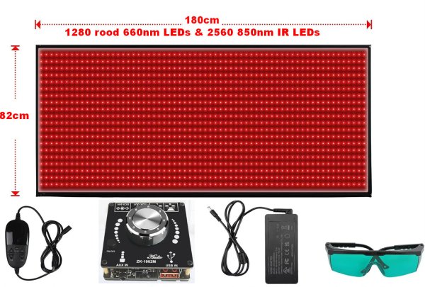 * Rife Medbed 180x80cm 3840 Rood & IR Leds en scalair