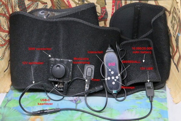 * Massage rood + IR mat + 5 transducers