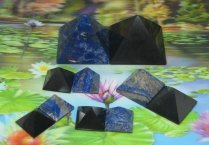 Shungite + Lapis lazuli harmoniser piramide set