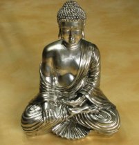 Boeddha Zilver 40cm